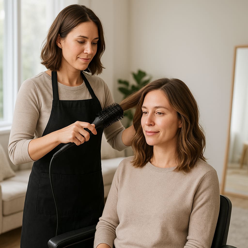 Mobile Coiffeuse in Zürich – Hairstylist bei einem Hausbesuch